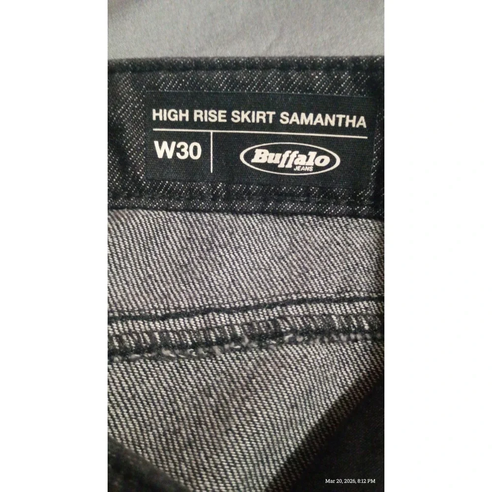 Women's Buffalo Jeans Samantha Worn Denim Midi Skirt‎ Size 30